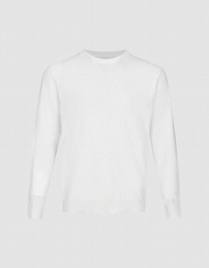 Cardigan Urban Revivo Basic Tricoté Homme Blanche | AAF2996PC