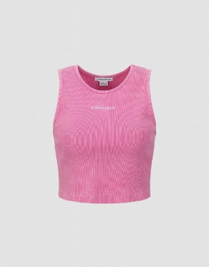 Debardeur Urban Revivo Crew Neck Femme Rose | PYI9420ZU