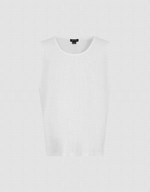 Debardeur Urban Revivo Crew Neck Loose Homme Blanche | BVB9925TJ