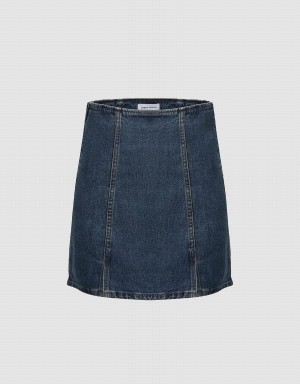 Jupes Urban Revivo Mini A-Line Denim Femme Bleu | LIK393LF