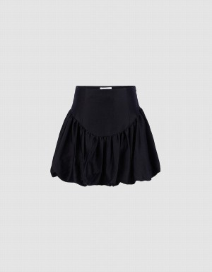 Jupes Urban Revivo Ruffle A-Line Femme Noir | CLW591IE