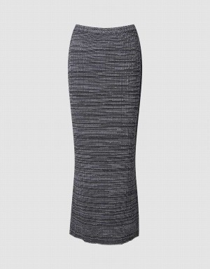 Jupes Urban Revivo Textured Long Tricoté Femme Grise | GDB424OG