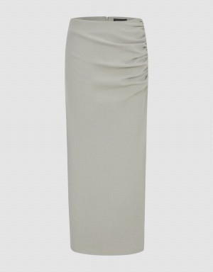 Jupes Urban Revivo Wrapped Maxi Femme Kaki | ICX4764ME