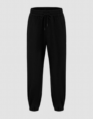 Pantalon Urban Revivo Drawstring Taille Jogger Homme Noir | WEB6723JK