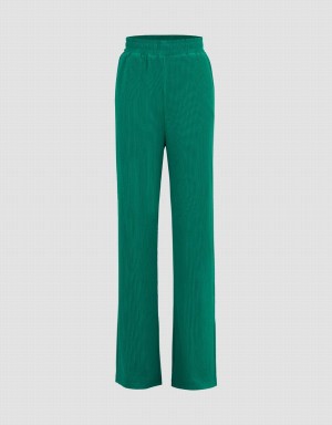 Pantalon Urban Revivo Elastic Taille Droit Femme Vert | IMG5097AD