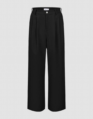 Pantalon Urban Revivo Larges-Leg Femme Noir | DVJ193JC