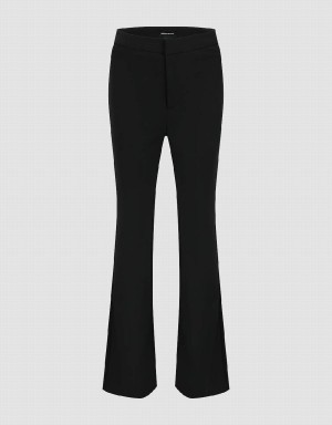 Pantalon Urban Revivo Mince Flare Femme Noir | SFK6636YS