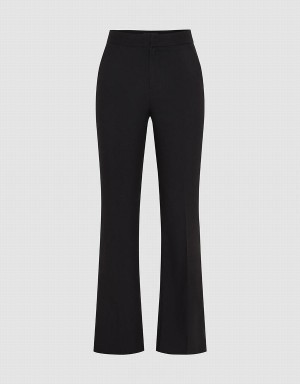 Pantalon Urban Revivo Mince Flare Femme Noir | TLP7414ZV