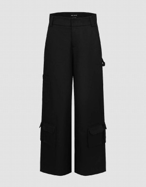 Pantalon Urban Revivo Multi-Pocket Carrot Fit Femme Noir | KAT6063EV