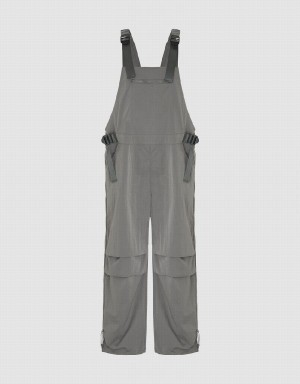 Pantalon Urban Revivo Overall With Front Zippé Pocket Femme Grise Clair | AEA7230IS