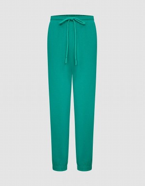 Pantalon Urban Revivo Plain Drawstring Taille Joggers Femme Vert | HLZ824IF