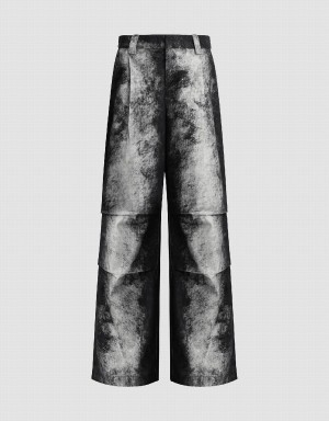 Pantalon Urban Revivo Printed Loose Larges-Leg Femme Grise | LZZ6681OK