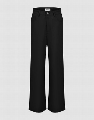 Pantalon Urban Revivo Regular Flare Femme Noir | CJH6372WM