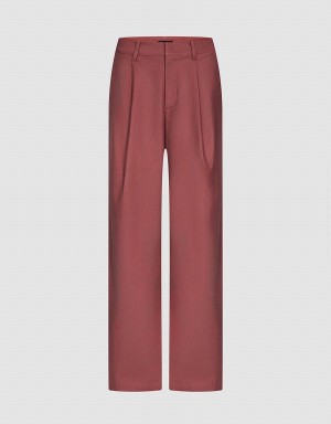 Pantalon Urban Revivo Tailored Larges-Leg Femme Marron | QEA6941IJ