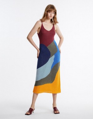 Peignoir Urban Revivo Colorblock Knit Femme Multicolore | OCC4124TZ