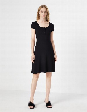 Peignoir Urban Revivo Half Button Nervuré Knit Femme Violette | SWO177PX