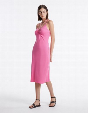 Peignoir Urban Revivo Knit With Ring Detail Femme Rose | REU860DS