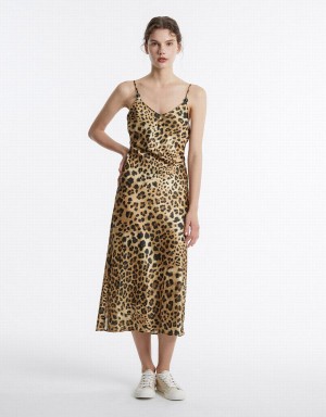 Peignoir Urban Revivo Leopard Print Femme Marron | REM423ME