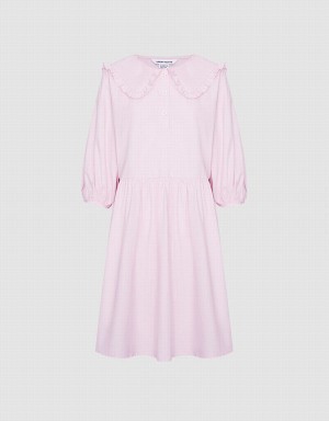 Peignoir Urban Revivo Plain Statement Collar Skater Femme Rose | WXK3414BK