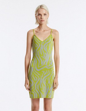 Peignoir Urban Revivo Printed Knit Femme Vert | CDP4915GJ