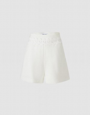 Short Urban Revivo Cut Out High Taille Femme Blanche | FVW1187VU