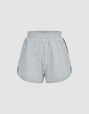 Short Urban Revivo Elastic Taille Femme Grise | JHS5612WC