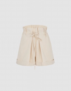 Short Urban Revivo Leisure Femme Kaki | HJI4623HI