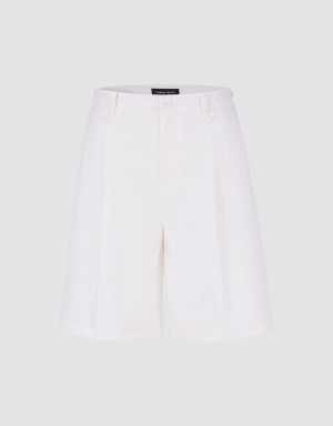 Short Urban Revivo Linen Femme Blanche | IYN5292US