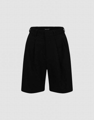 Short Urban Revivo Tailored Regular Femme Noir | DMQ895TX