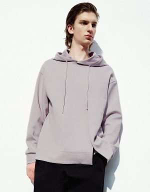 Sweats Urban Revivo Encapuchonné Droit Homme Violette | RKQ4118DR