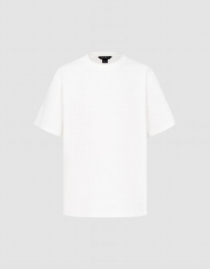 T Shirts Urban Revivo Drop Shoulder Sleeve Crew Neck Homme Blanche | CRU7186TG