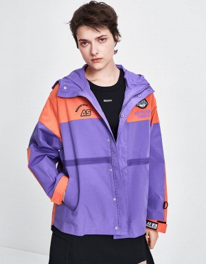 Vestes Urban Revivo Encapuchonné Oversized Femme Violette | AAN2779BU