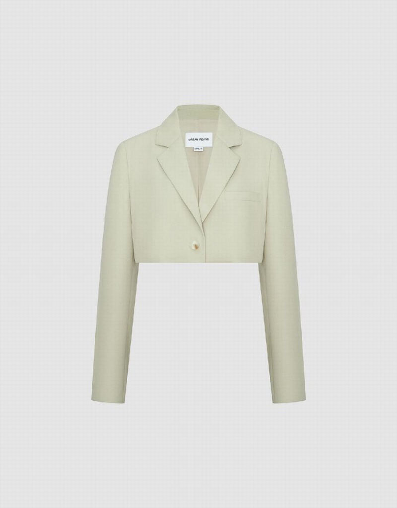 Blazer Urban Revivo Tailored A-Line Femme Vert | AFZ8837BB