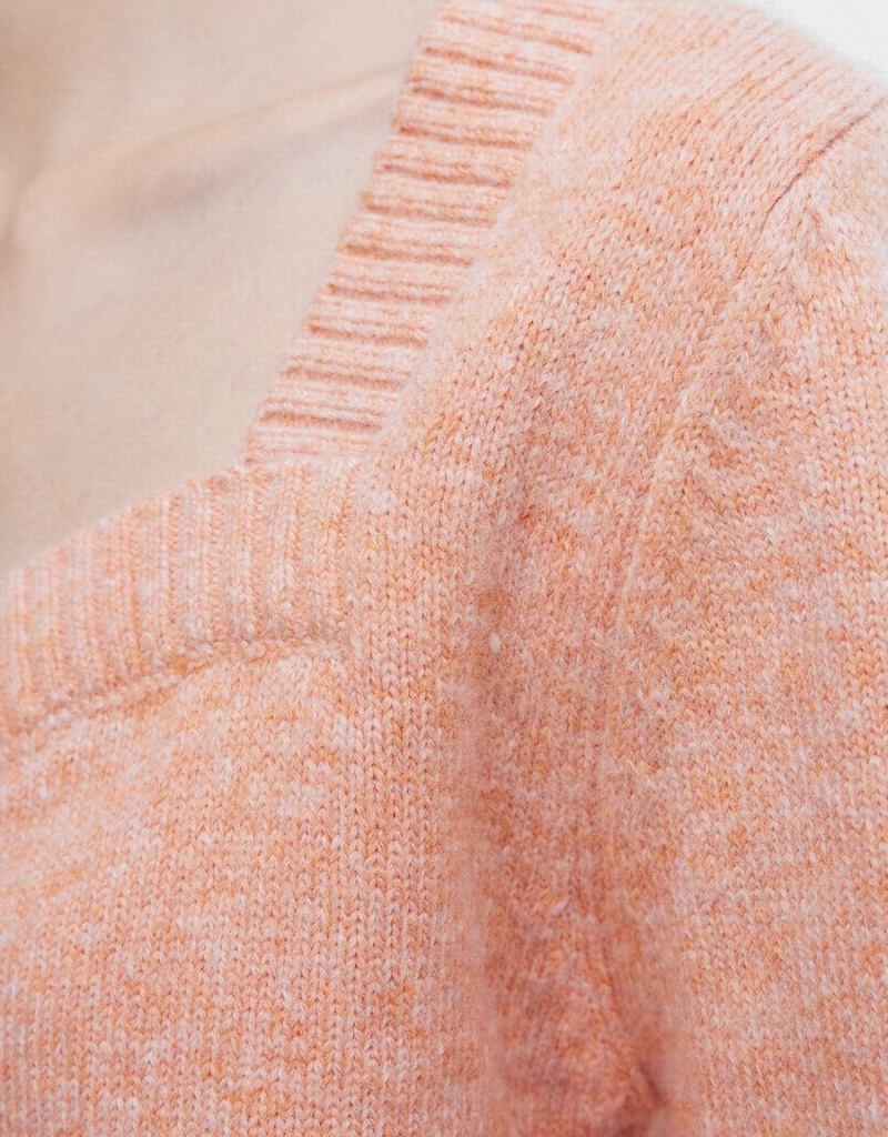 Cardigan Urban Revivo Plain Button Up Femme Orange Clair | YOF3522JV