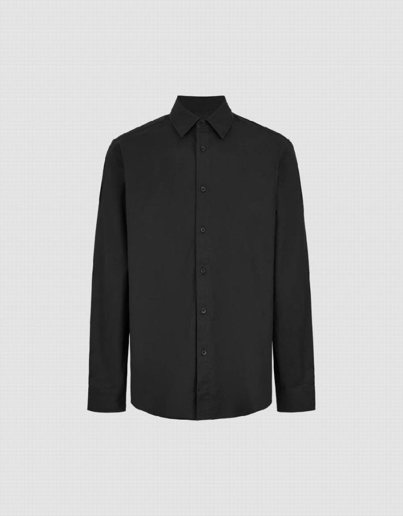 Chemises Urban Revivo Button Up Droit Homme Noir | YPQ1235YR