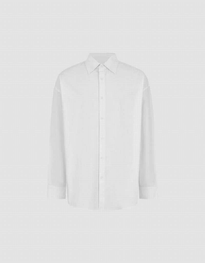 Chemises Urban Revivo Button Up Loose Homme Blanche | OKD3597BA