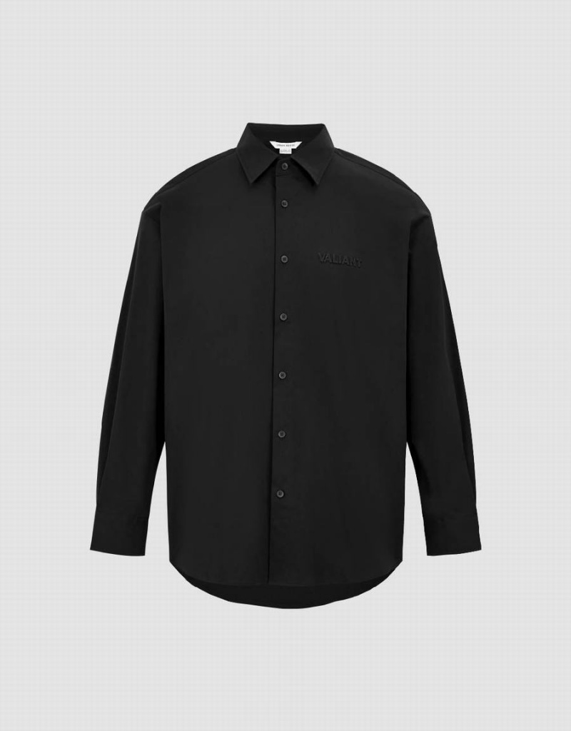 Chemises Urban Revivo Button Up Oversized Homme Noir | MVP3948JL