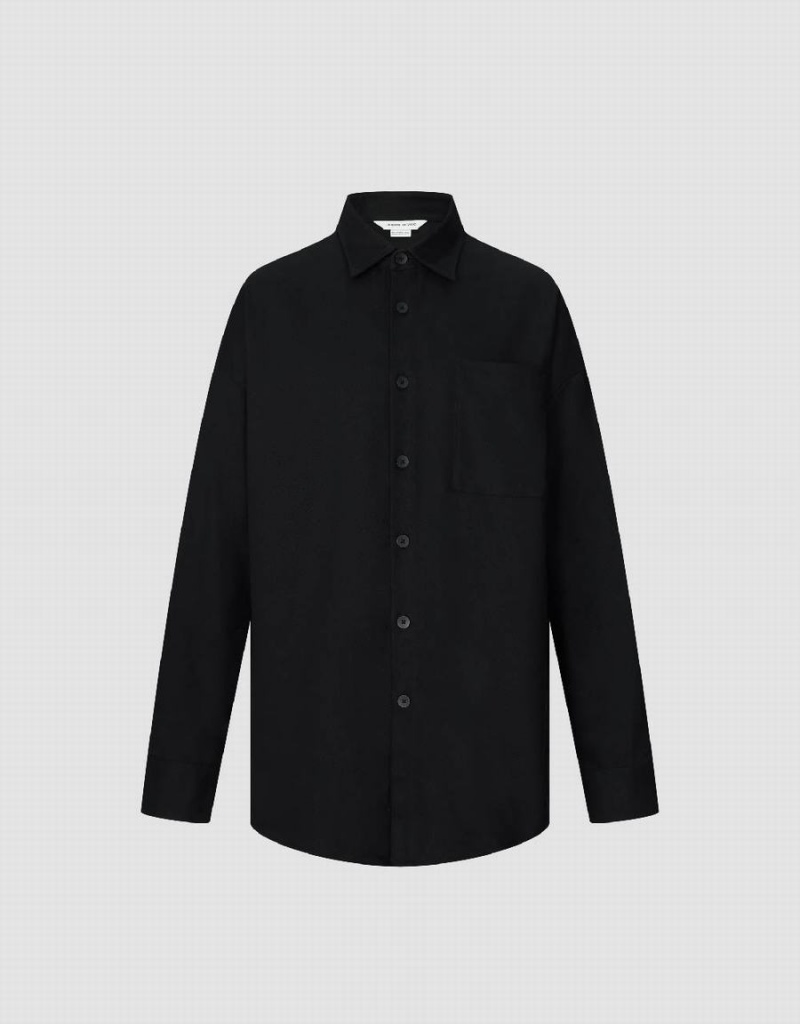 Chemises Urban Revivo Button Up Oversized Homme Noir | OEH4837JE