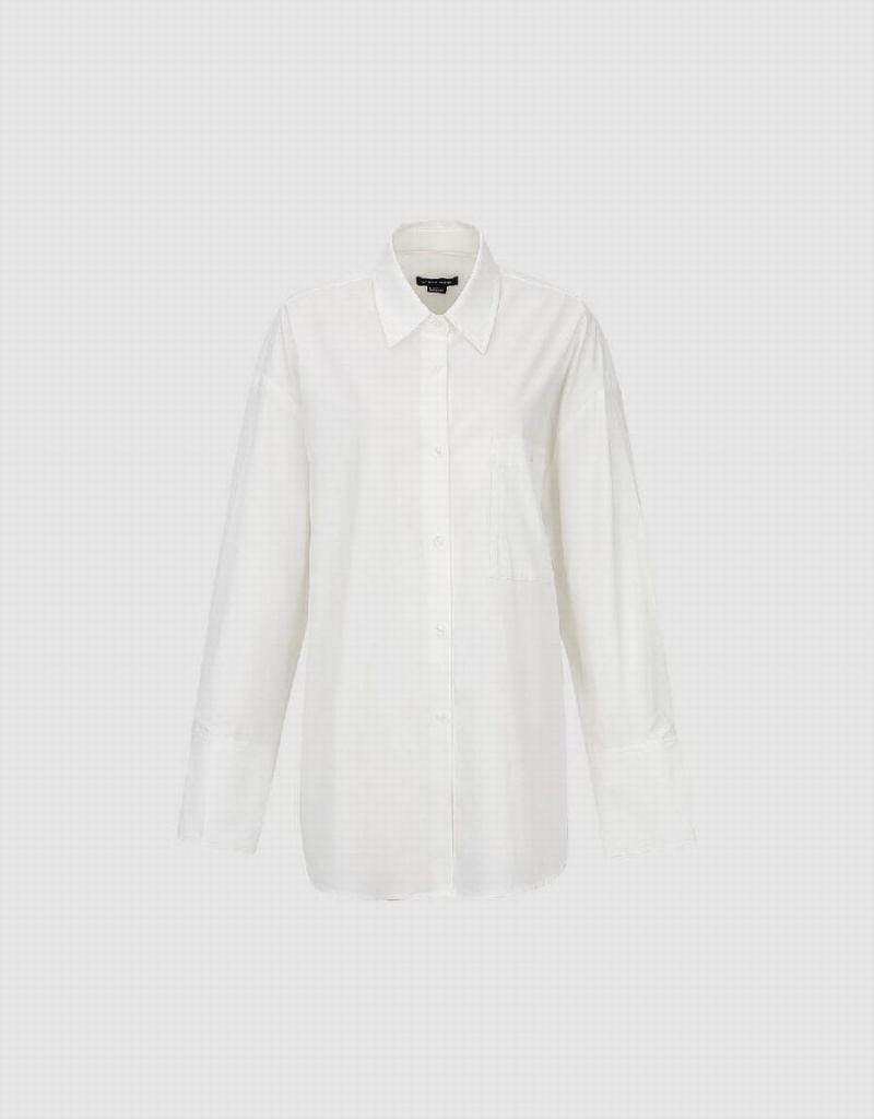 Chemises Urban Revivo Button Up Oversized Femme Blanche | HYB8128SO