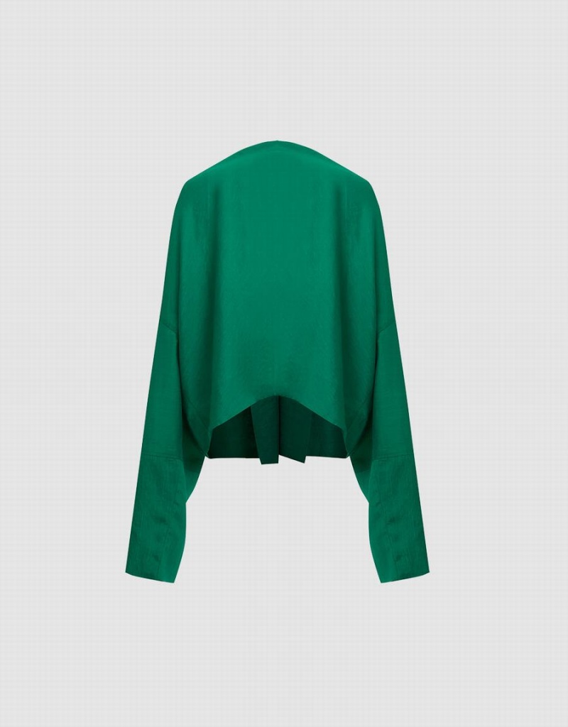 Chemisier Urban Revivo Cowl Neck Overhead Femme Vert | GZK7097EK