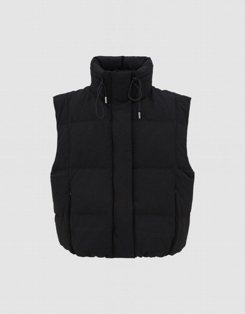 Doudoune Urban Revivo Droit Puffer Waistcoat Femme Noir | SLI1299HR