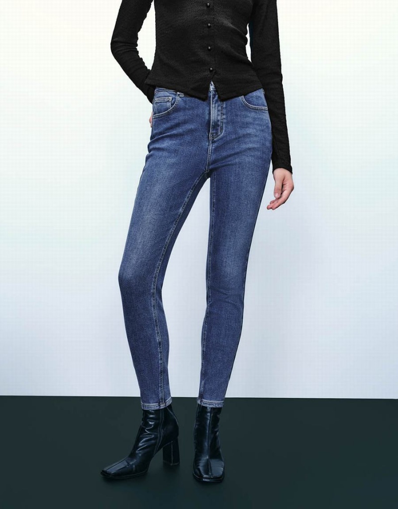 Jean Urban Revivo Mince Femme Bleu | IDC789VK