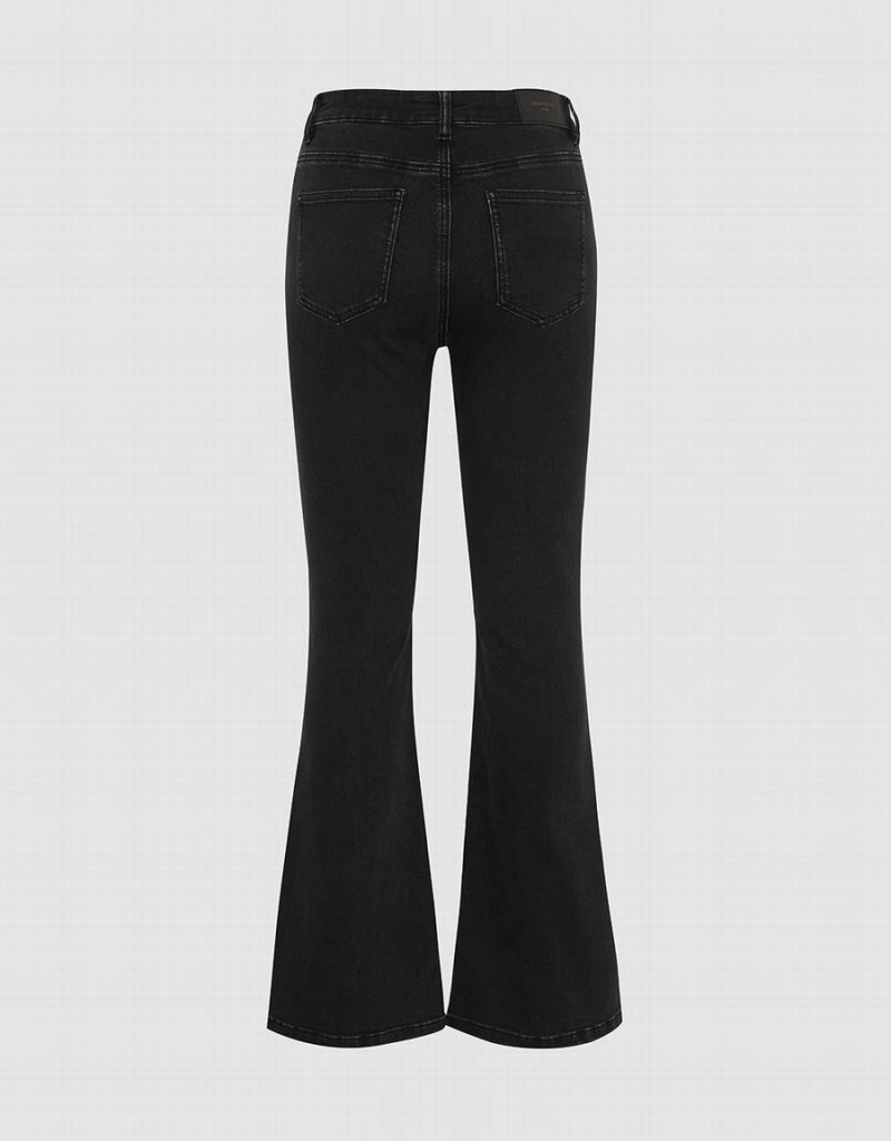 Jean Urban Revivo Split Hem Flare Femme Noir | MNQ6856HX