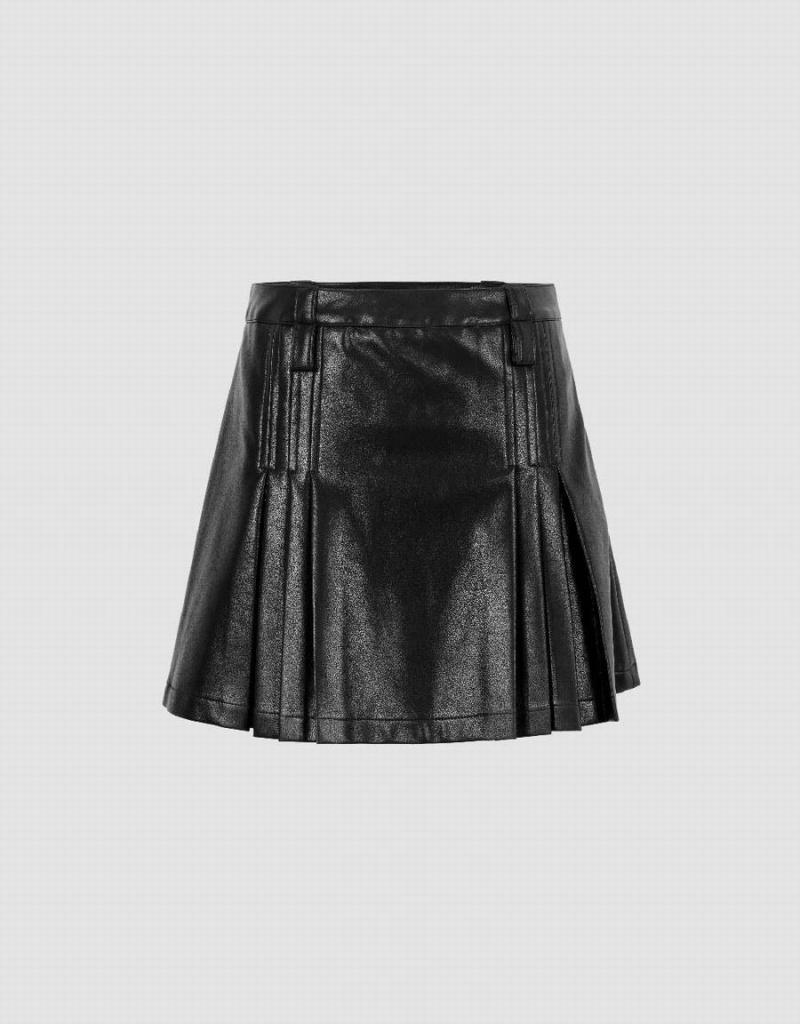 Jupes Urban Revivo Plissé Mini A-Line Femme Noir | DOD9067KW