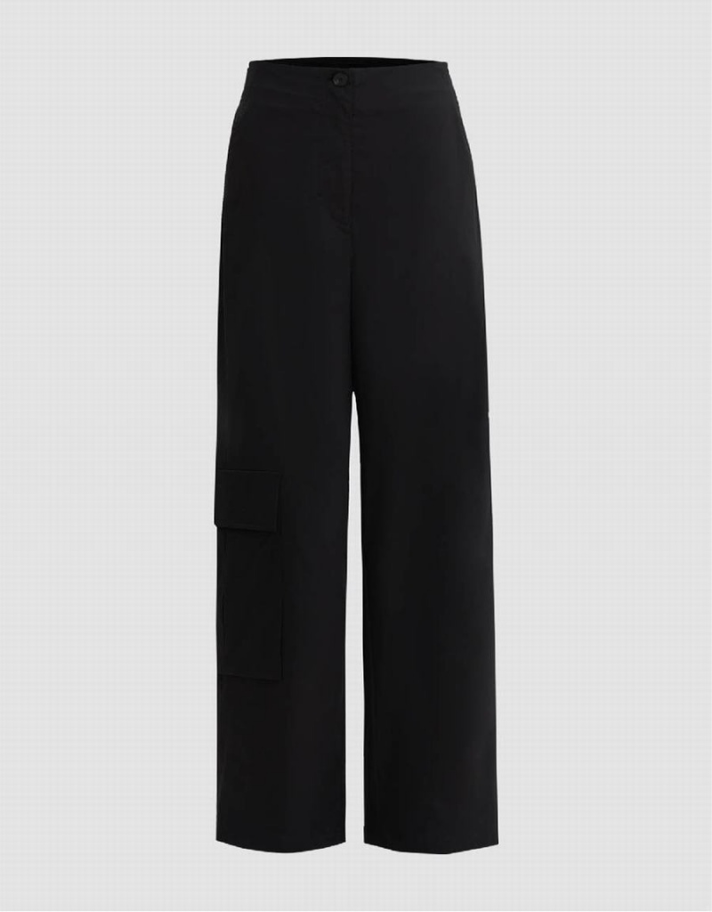 Pantalon Urban Revivo Capri Larges-Leg Femme Noir | JFF8041HF