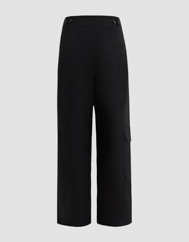 Pantalon Urban Revivo Capri Larges-Leg Femme Noir | JFF8041HF