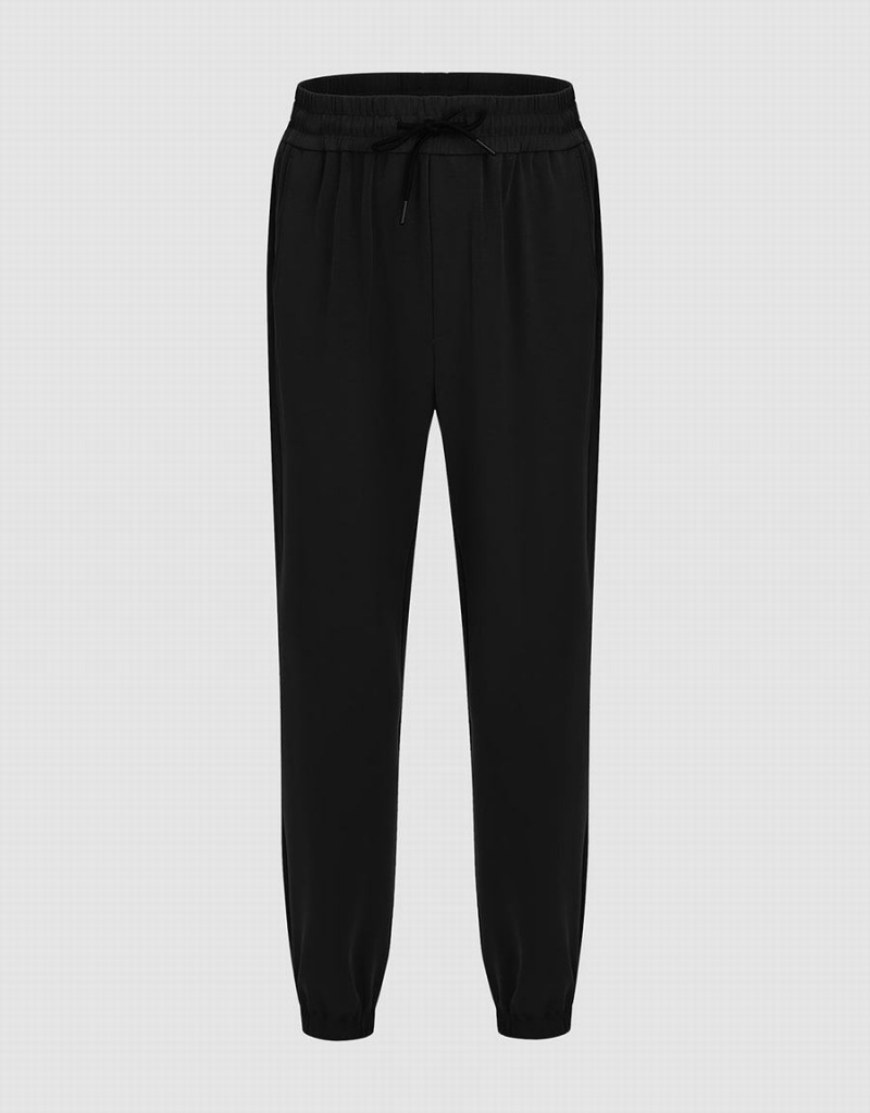 Pantalon Urban Revivo Drawstring Taille Jogger Homme Noir | RYB3357HB