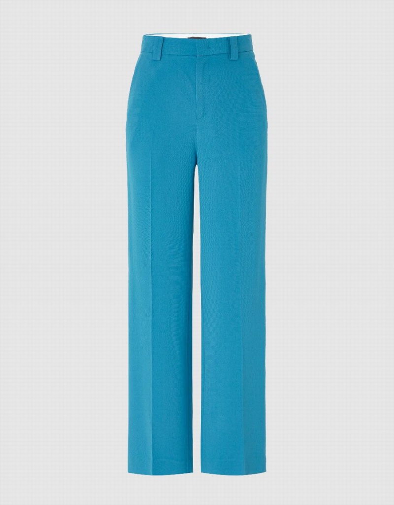 Pantalon Urban Revivo Larges-Leg Femme Bleu | NWM6189YC