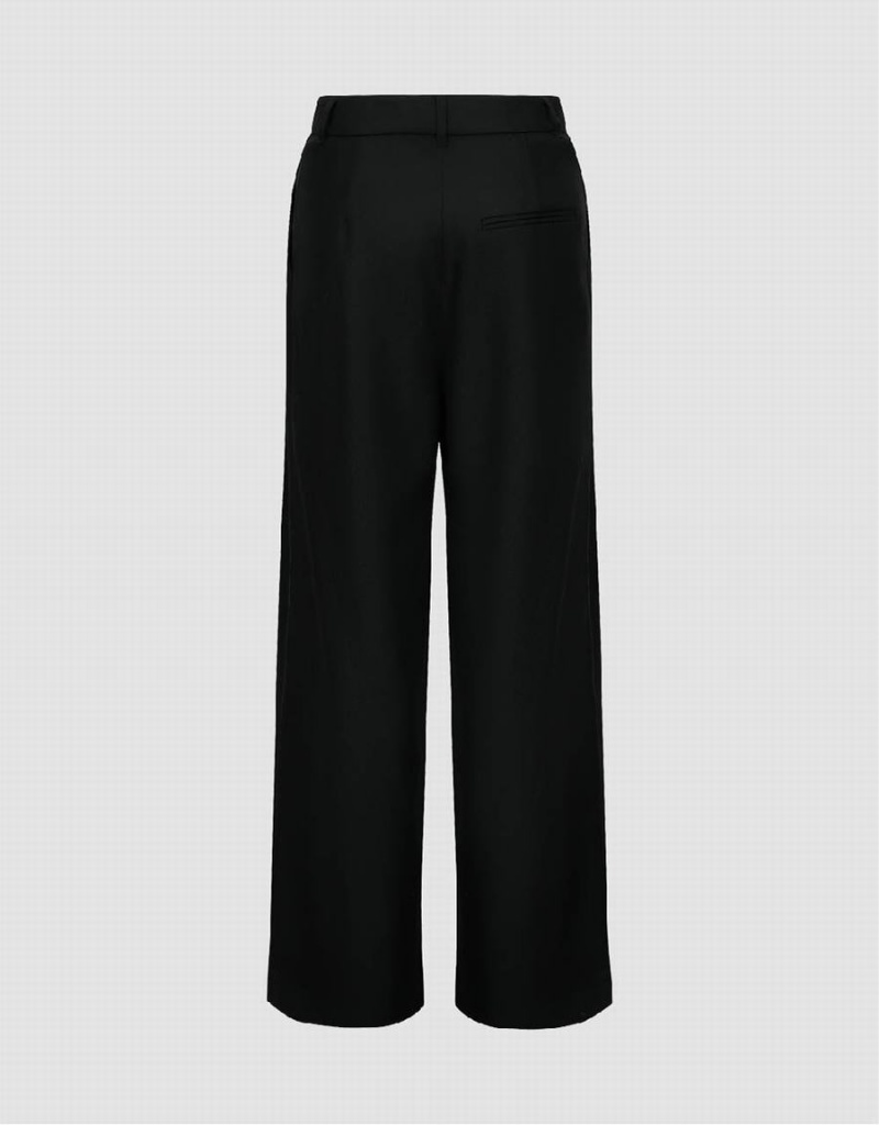 Pantalon Urban Revivo Loose Droit Femme Noir | GHC74100RM