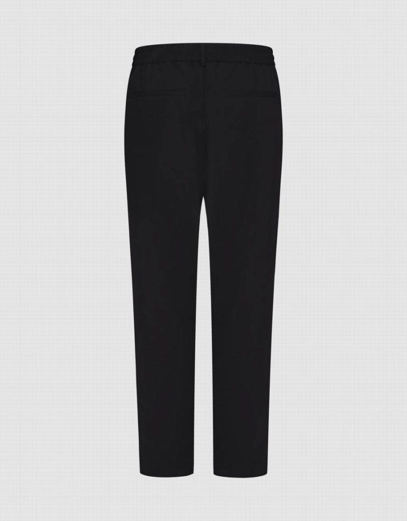 Pantalon Urban Revivo Loose Droit Homme Noir | TNI6722NG